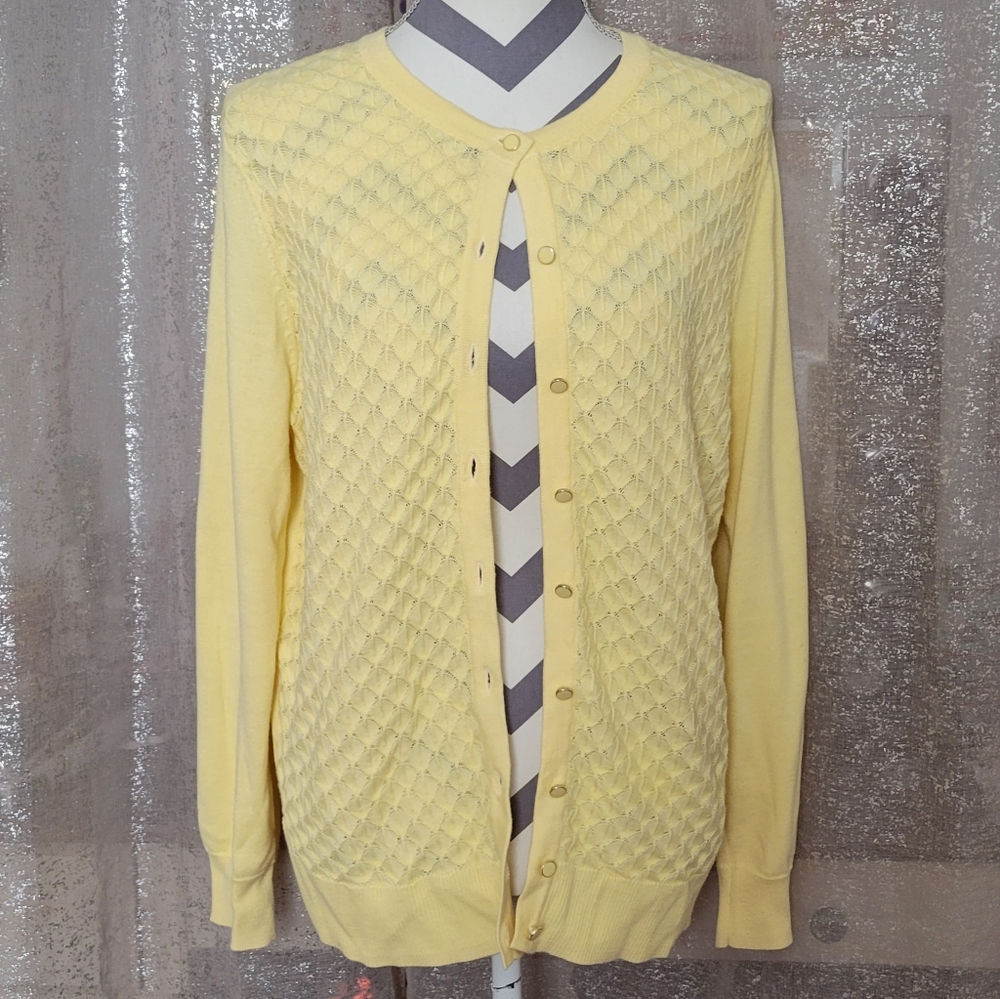 Charter Club Crochet Cardigan Sweater